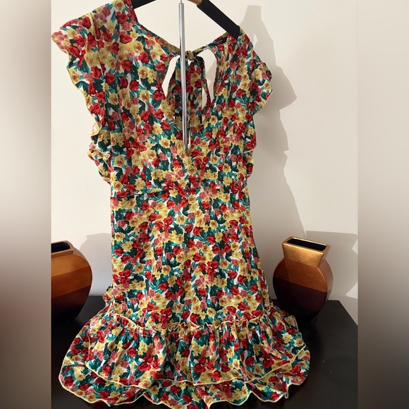 Floral Ruffle Mini Dress - Picture 3 of 5